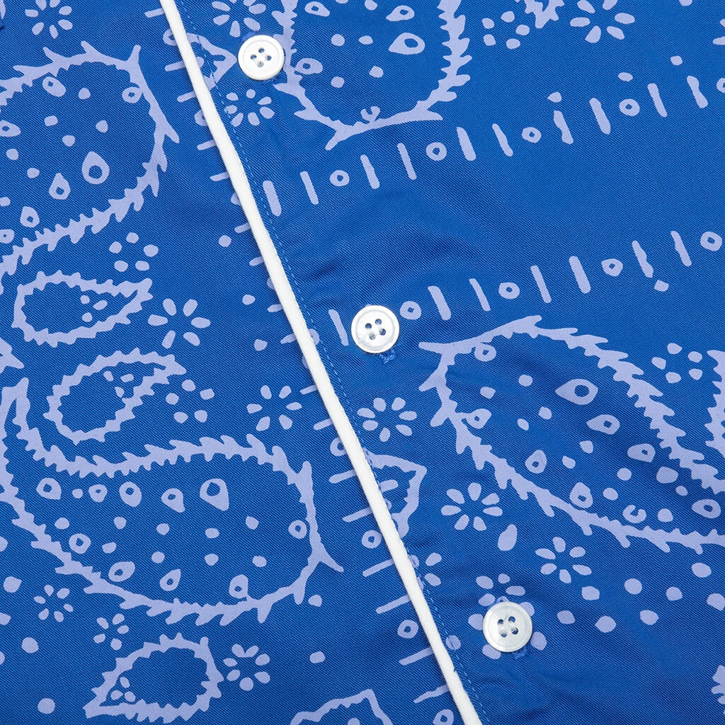 Rhude Bandana Track Shirt - Blue 3 Rhude Bandana Track Shirt - Blue - Image 3