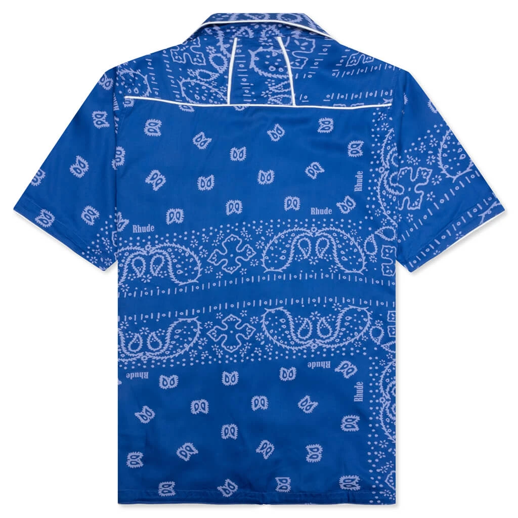 Rhude Bandana Track Shirt - Blue 2 Rhude Bandana Track Shirt - Blue - Image 2