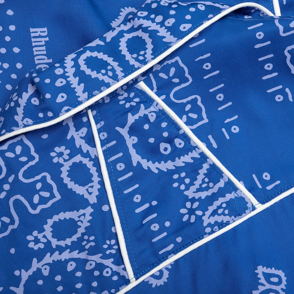 Rhude Bandana Track Shirt - Blue 4 Rhude Bandana Track Shirt - Blue - Image 4