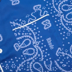 Rhude Bandana Track Shirt - Blue 9 Rhude Bandana Track Shirt - Blue -Urban Fashion Sales Rhude Bandana Track Shirt Blue RHPS23SR028351020102 03 23 23 Feature VR 8