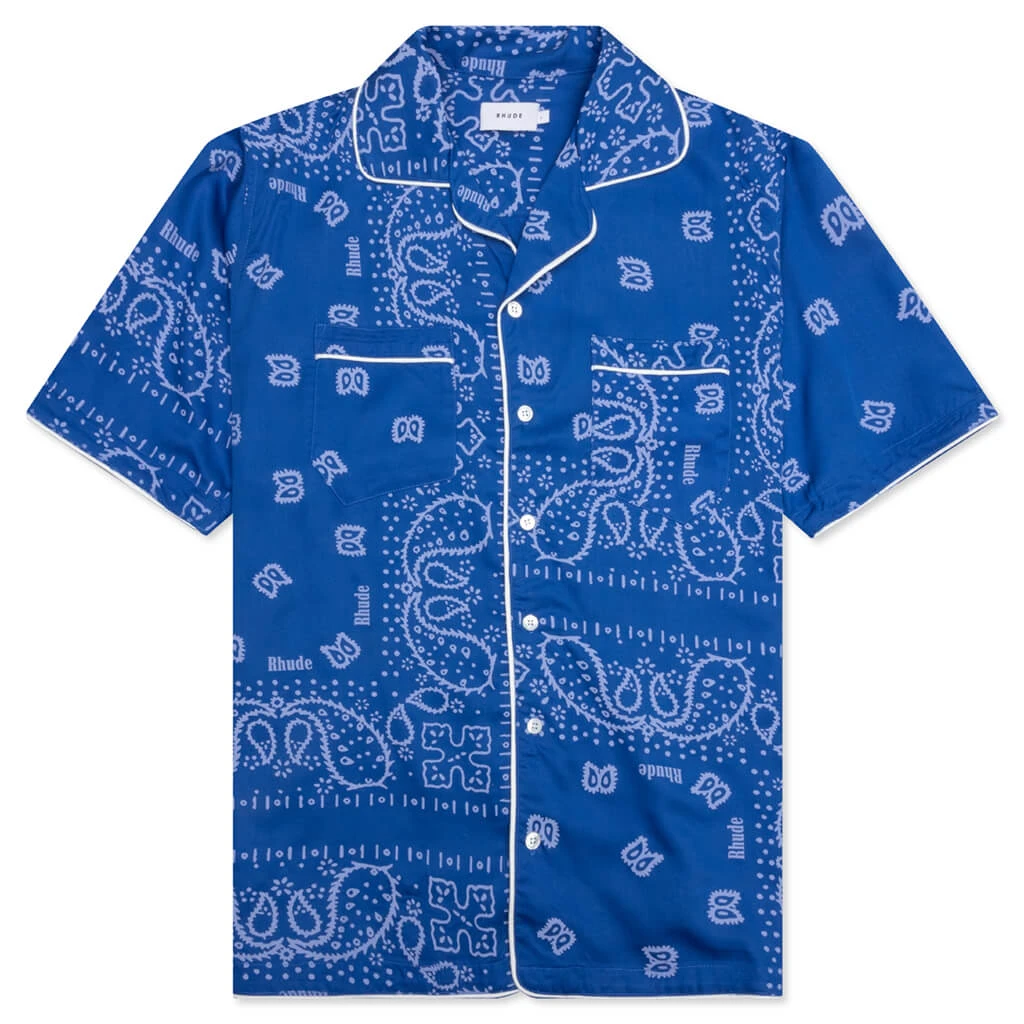 Rhude Bandana Track Shirt - Blue 1 Rhude Bandana Track Shirt - Blue