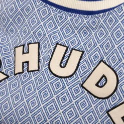 Rhude Jacquard Lightning Bomber - Multi Blue/Ivory -Urban Fashion Sales Rhude Jacquarded Lightning Bomber Multi Blue RHPS23JA028281861186 07 27 23 Feature KN 6