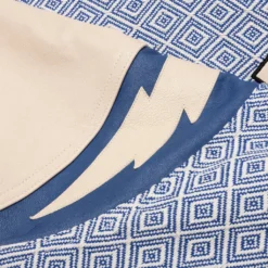 Rhude Jacquard Lightning Bomber - Multi Blue/Ivory -Urban Fashion Sales Rhude Jacquarded Lightning Bomber Multi Blue RHPS23JA028281861186 07 27 23 Feature KN 8