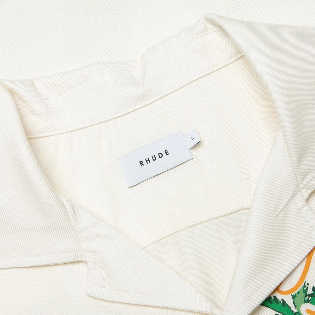Rhude Palmas Snap Shirt - Off White 6 Rhude Palmas Snap Shirt - Off White - Image 6