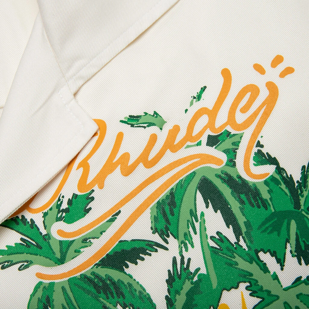 Rhude Palmas Snap Shirt - Off White 3 Rhude Palmas Snap Shirt - Off White - Image 3