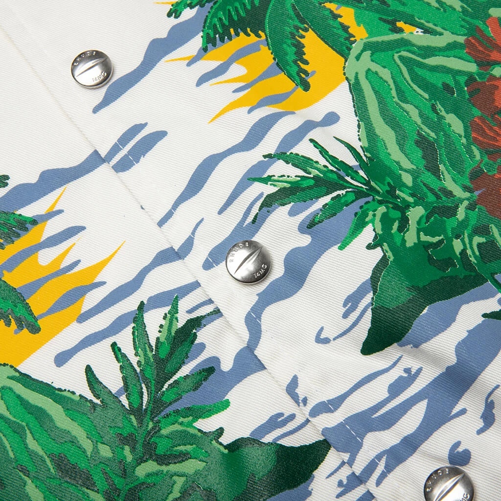 Rhude Palmas Snap Shirt - Off White 4 Rhude Palmas Snap Shirt - Off White - Image 4