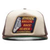 Rhude Race Series Washed Trucker Hat - Brown
