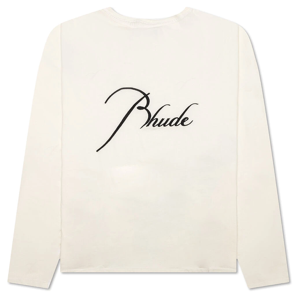 Rhude Reverse L/S Tee - Vintage White 2 Rhude Reverse L/S Tee - Vintage White - Image 2