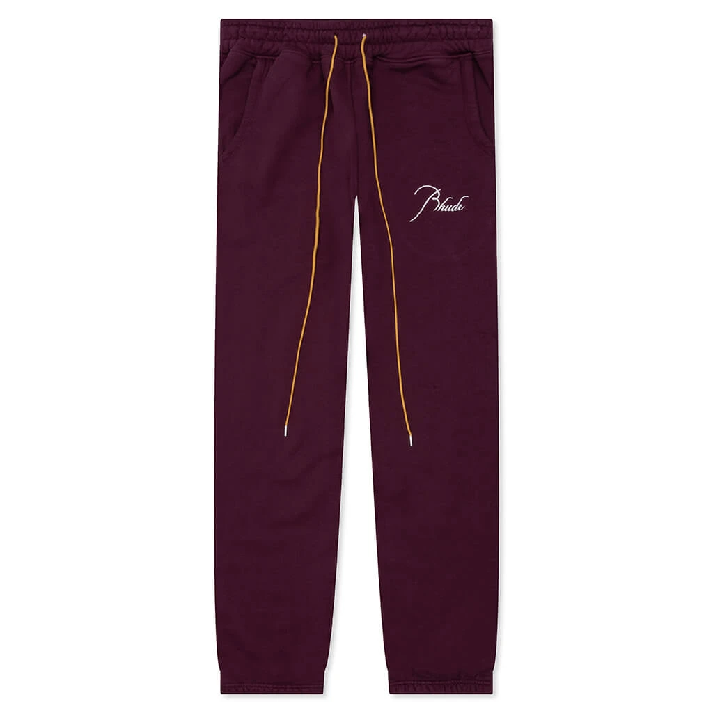 Rhude Sweatpant - Bordeux 1 Rhude Sweatpant - Bordeux