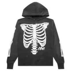 Saint Michael X Vlone Bone Hoodie - Black