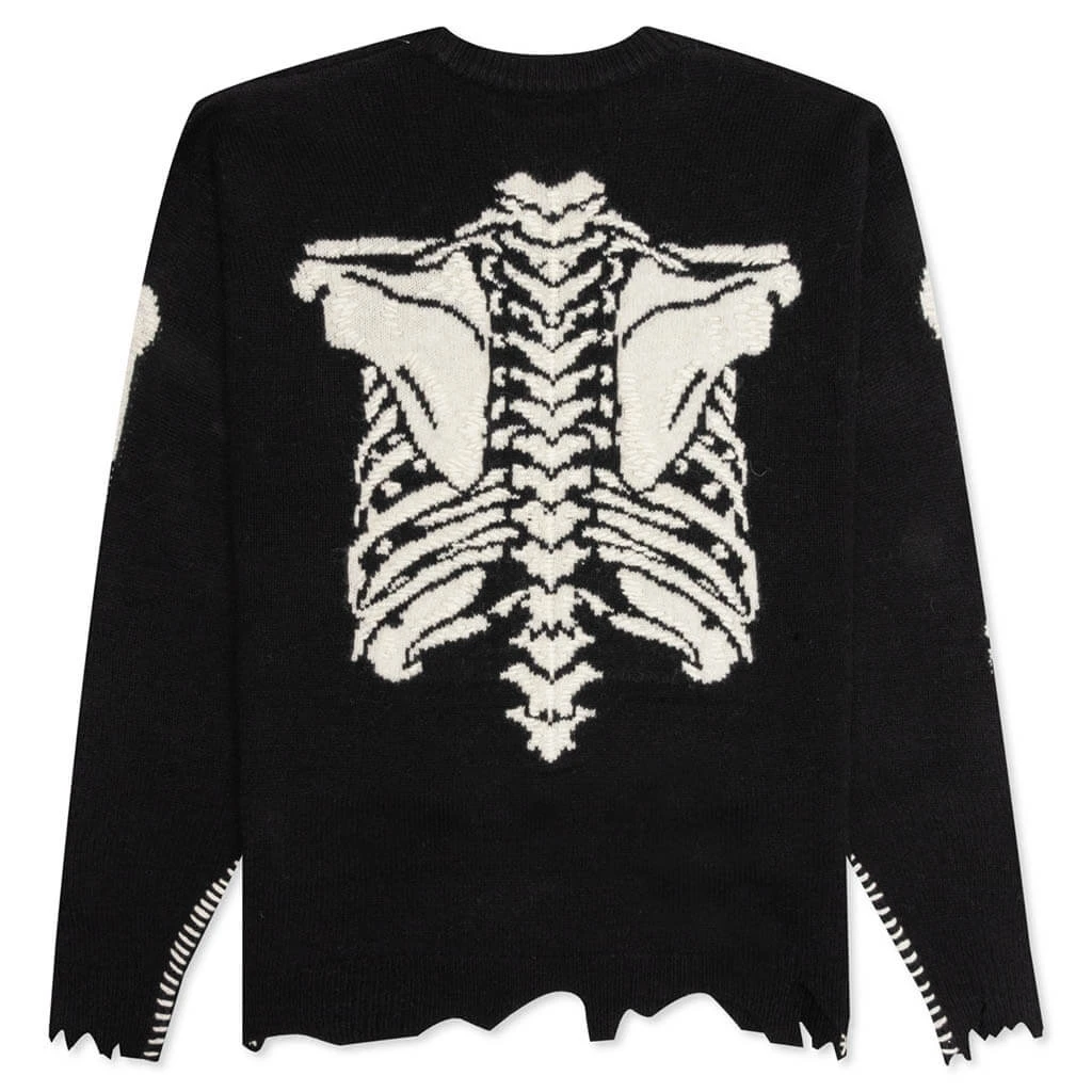 Saint Michael X Vlone Bone Knit - Black 2 Saint Michael X Vlone Bone Knit - Black - Image 2