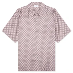 Silk S/S Button Up - Haze Tile