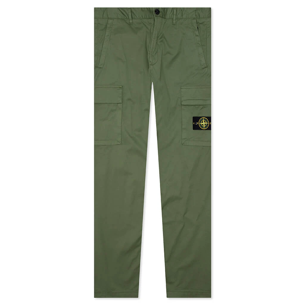 Stone Island Stretch Gabardine Trousers - Olive Green 1 Stone Island Stretch Gabardine Trousers - Olive Green