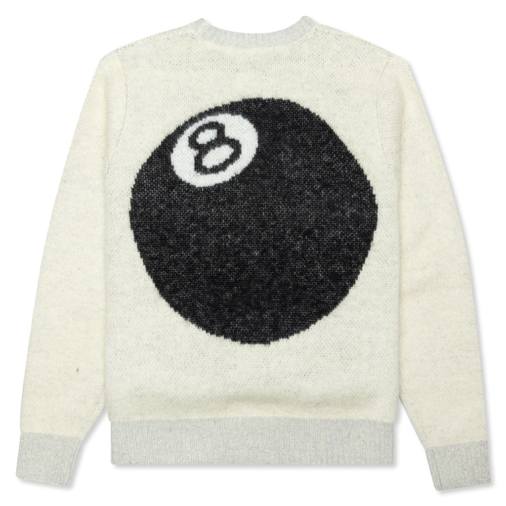 Stussy 8 Ball Heavy Brushed Mohair Sweater - Cream 2 Stussy 8 Ball Heavy Brushed Mohair Sweater - Cream - Image 2