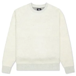 Stussy 8 Ball Heavy Brushed Mohair Sweater - Cream