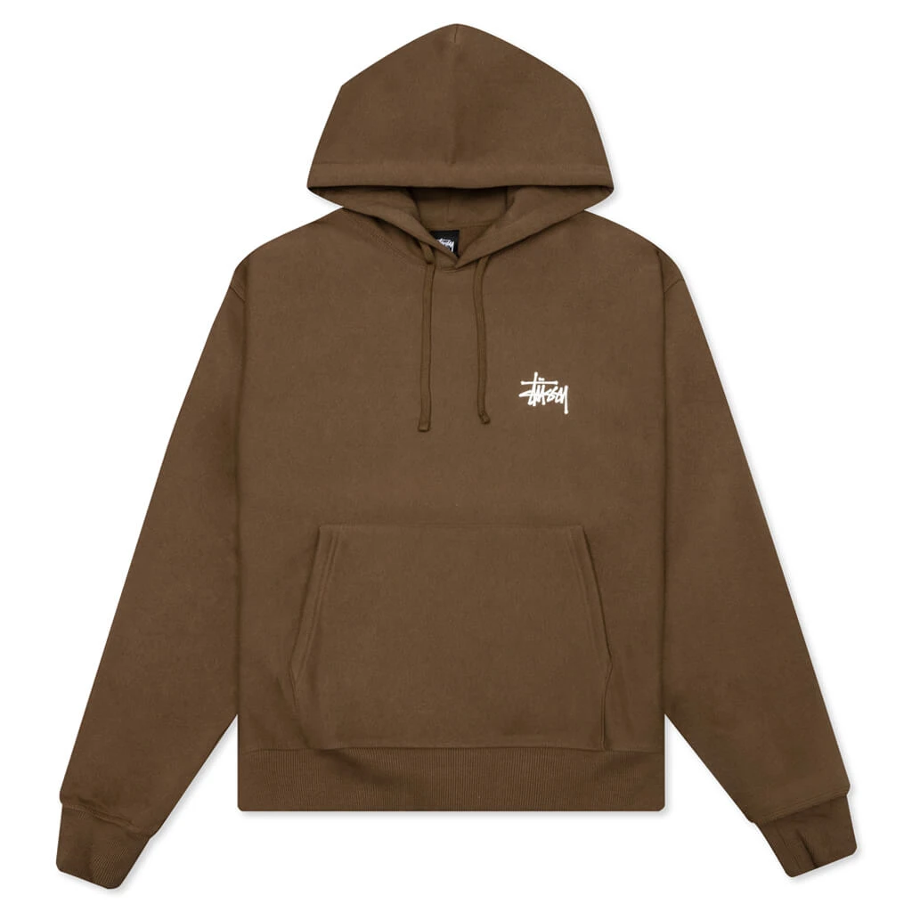 Stussy Basic Hoodie - Coffee 1 Stussy Basic Hoodie - Coffee