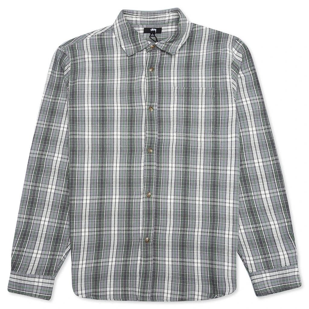Stussy Beach Plaid Shirt - Charcoal 1 Stussy Beach Plaid Shirt - Charcoal