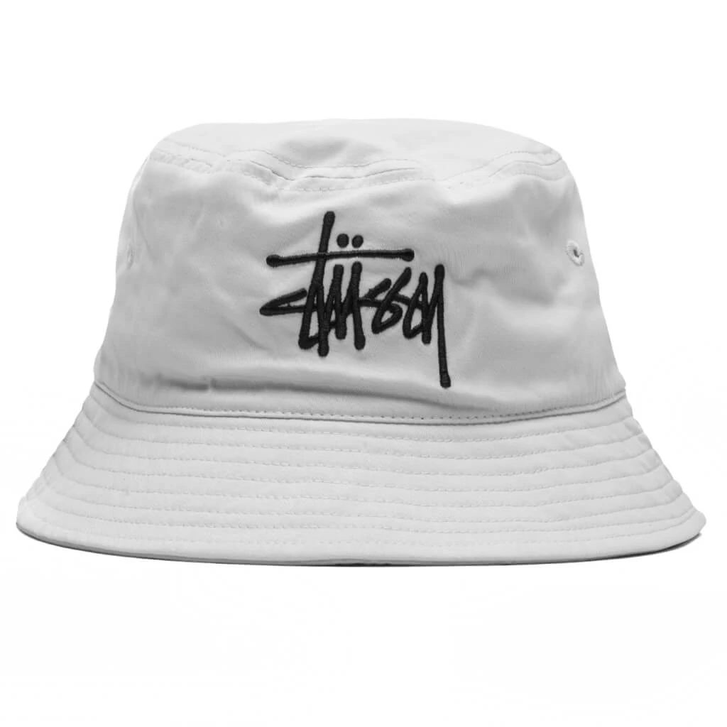 Stussy Brushed Big Basic Bucket Hat - Bone 1 Stussy Brushed Big Basic Bucket Hat - Bone