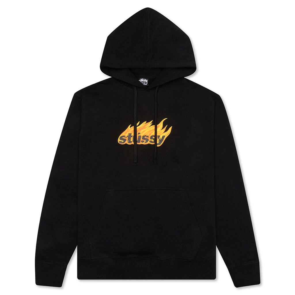 Stussy Flames Hoodie - Black 1 Stussy Flames Hoodie - Black