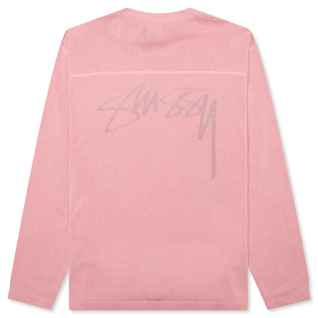 Stussy Football Sweater - Pink 2 Stussy Football Sweater - Pink - Image 2
