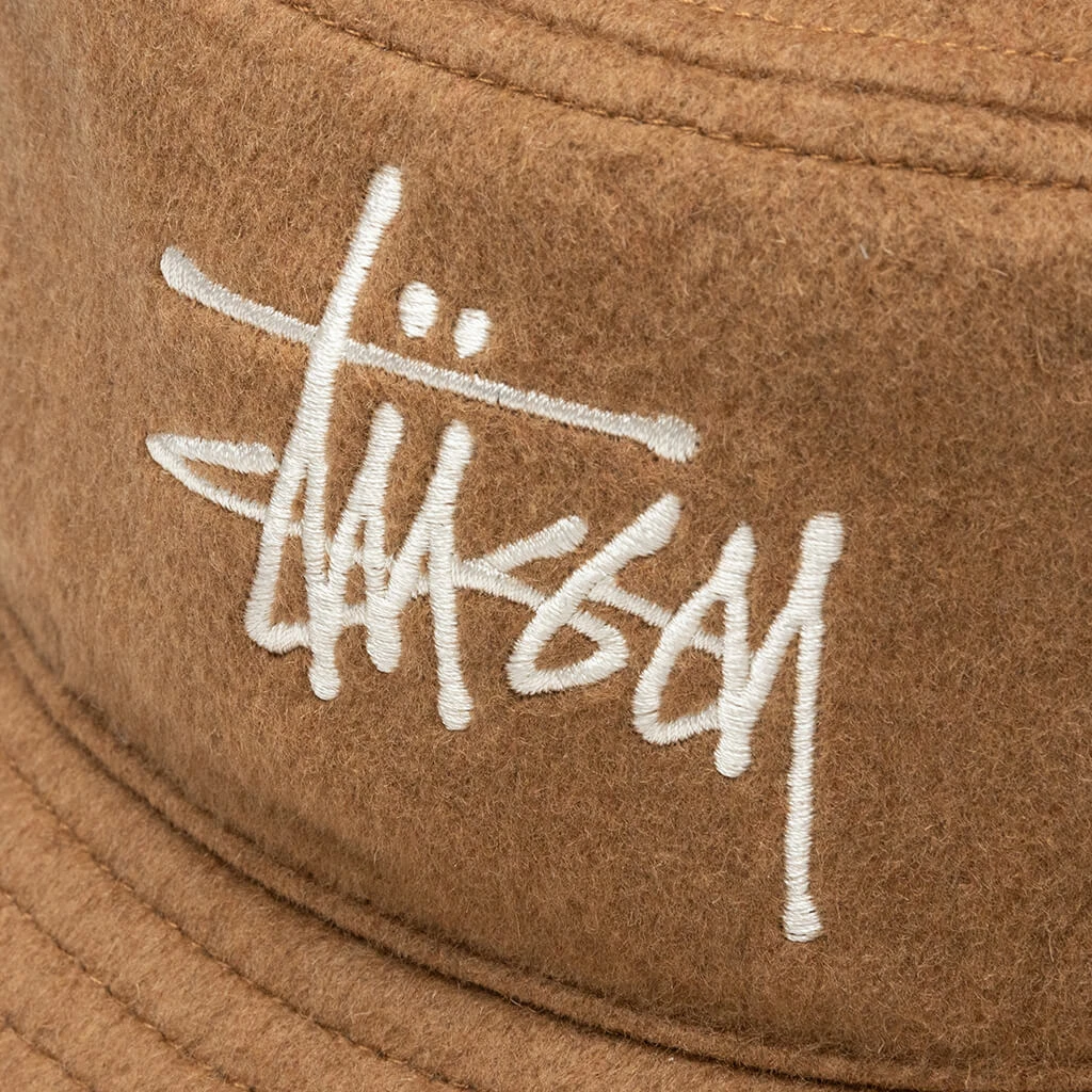 Stussy Fuzzy Wool Basic Bucket - Camel 2 Stussy Fuzzy Wool Basic Bucket - Camel - Image 2