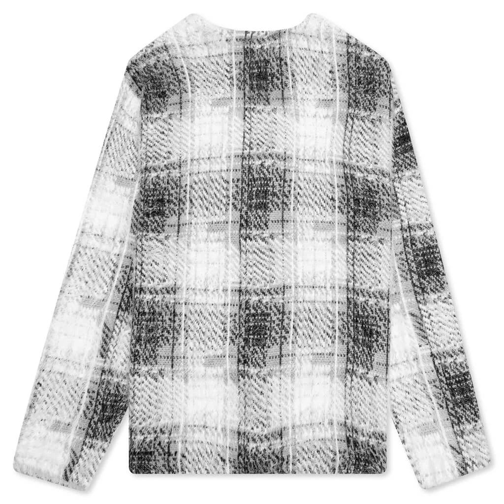 Stussy Hairy Plaid Cardigan - White 2 Stussy Hairy Plaid Cardigan - White - Image 2