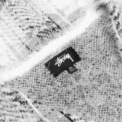 Stussy Hairy Plaid Cardigan - White 7 Stussy Hairy Plaid Cardigan - White -Urban Fashion Sales Stussy Hairy Plaid Cardigan White 117169 02 10 23 Feature KN 6