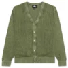 Stussy Loose Gauge Cardigan - Olive