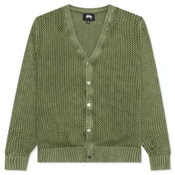 Stussy Loose Gauge Cardigan - Olive