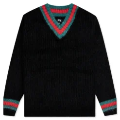 Stussy Mohair Tennis Sweater - Black