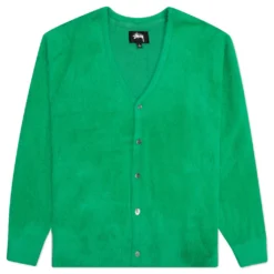 Stussy Shaggy Cardigan - Kelly Green