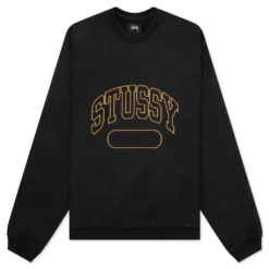 Stussy Varsity Oversized Crew - Black