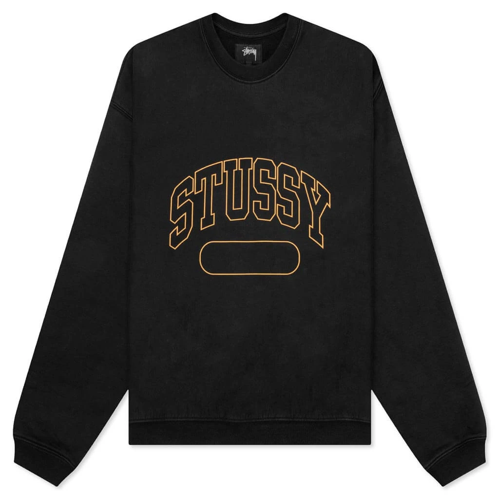 Stussy Varsity Oversized Crew - Black 1 Stussy Varsity Oversized Crew - Black