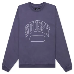 Stussy Varsity Oversized Crew - Washed Blue