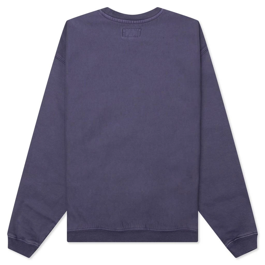 Stussy Varsity Oversized Crew - Washed Blue 2 Stussy Varsity Oversized Crew - Washed Blue - Image 2