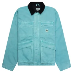 Stussy Washed Canvas Shop Jacket - Teal