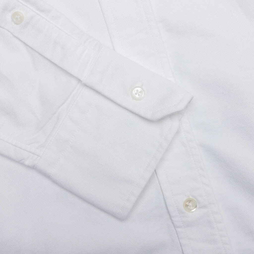 Classic Fit Button Down L/S Shirt - White 5 Classic Fit Button Down L/S Shirt - White - Image 5