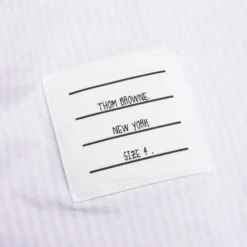 Funmix Straight Fit Button Down S/S Shirt - Light Pink -Urban Fashion Sales Thom Browne Funmix Straight Fit Button Down Short Sleeve Shirt Light Pink MWS239D 00098 680 06 21 23 Feature KN 7 scaled
