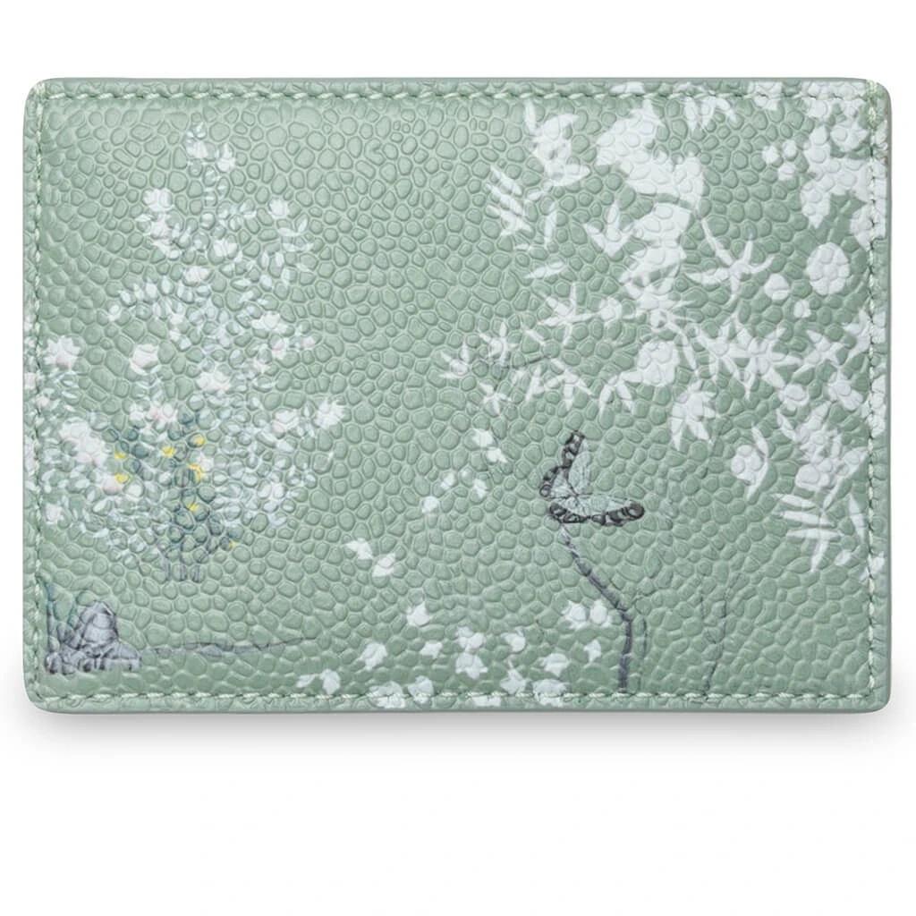 Single Card Holder Seasonal Toile Print - Med Green 1 Single Card Holder Seasonal Toile Print - Med Green