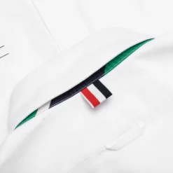 Straight Fit W/ Trompe L'oeil Silk Tie Shirt - White 9 Straight Fit W/ Trompe L'oeil Silk Tie Shirt - White -Urban Fashion Sales Thom Browne Straight Fit w Trompe L oeil Silk Tie Shirt White MWL377A 06177 100 04 30 23 Feature KN 6