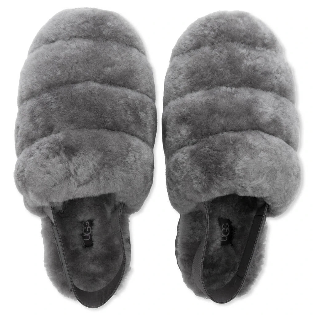 Ugg Women's Super Fluff Slipper - Charcoal 4 Ugg Women's Super Fluff Slipper - Charcoal - Image 4