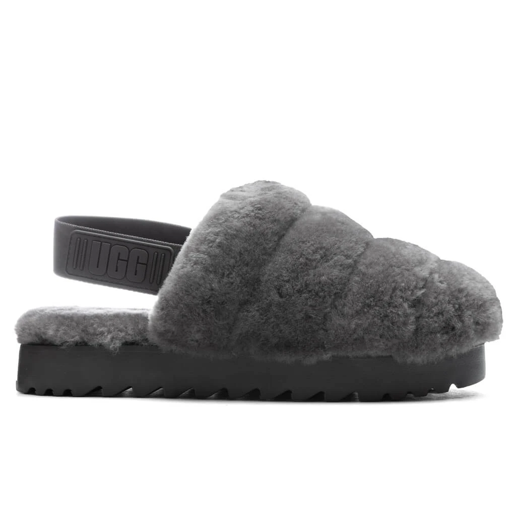 Ugg Women's Super Fluff Slipper - Charcoal 1 Ugg Women's Super Fluff Slipper - Charcoal