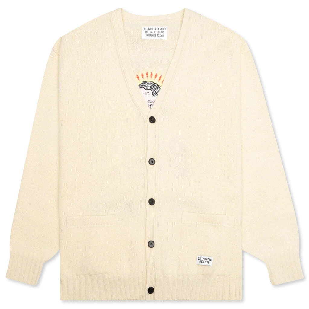 Classic Cardigan Type-2 - Cream 1 Classic Cardigan Type-2 - Cream