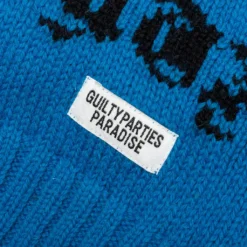 Crewneck Sweater Type-2 - Blue 9 Crewneck Sweater Type-2 - Blue -Urban Fashion Sales Wacko Maria Crewneck Sweater Type 2 Blue 21FW WMK KN20 BLU 01 06 2022 01 3