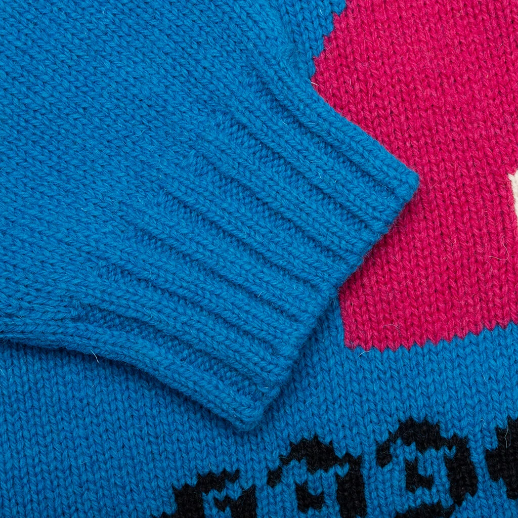 Crewneck Sweater Type-2 - Blue 4 Crewneck Sweater Type-2 - Blue - Image 4