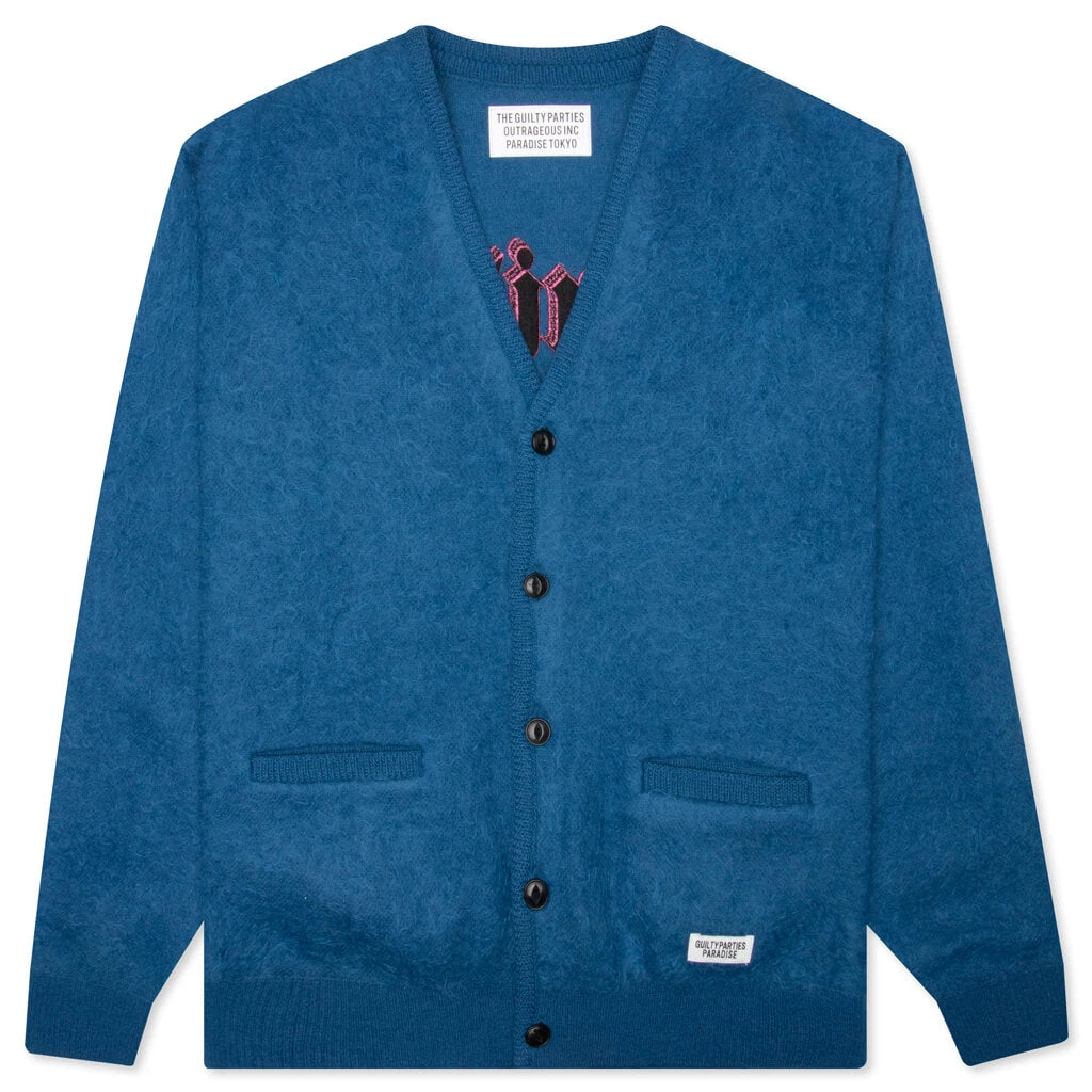 Mohair Cardigan Type 2 - Blue 1 Mohair Cardigan Type 2 - Blue