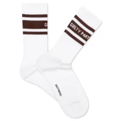 Skater Socks Type 3 - White/Brown
