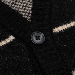 Windowpane Mohair Cardigan - Charcoal Multi -Urban Fashion Sales Windowpane Mohair Cardigan Charcoal Multi AWK FW23 KN003 CHA 10 01 23 Feature KN 7 scaled