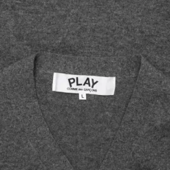 Double Heart Cardigan - Grey 7 Double Heart Cardigan - Grey -Urban Fashion Sales comme des garcons play double heart cardigan grey 2