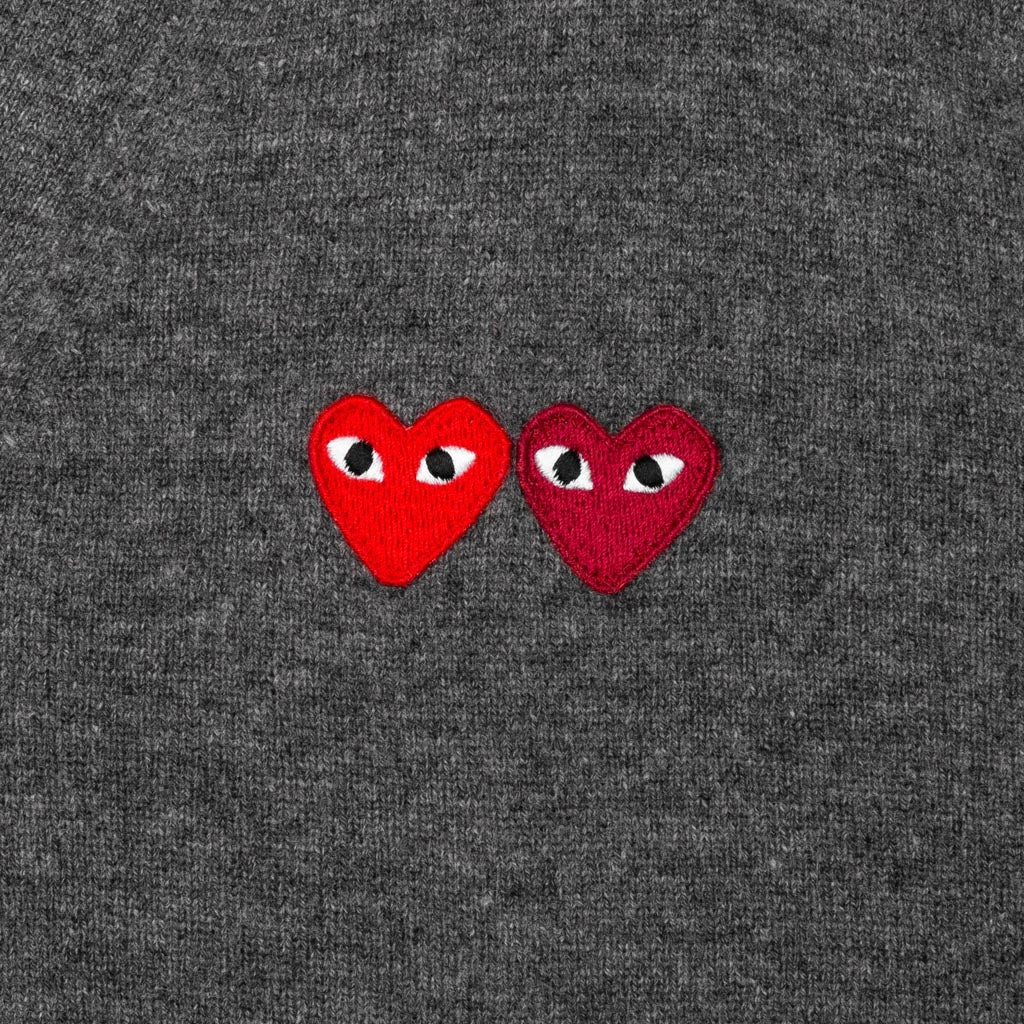 Double Heart Cardigan - Grey 4 Double Heart Cardigan - Grey - Image 4